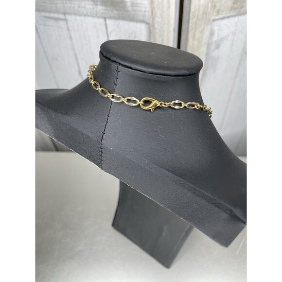 Gold Plated Necklace Blue Turquoise Pendant Designer Gems Jewelry - Picture 3 of 5